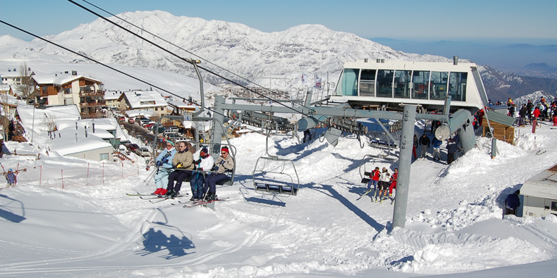 La Parva ski runs and lifts