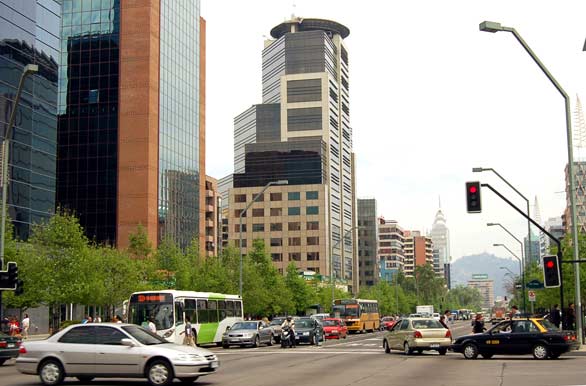 Trfico en la ciudad - Santiago
