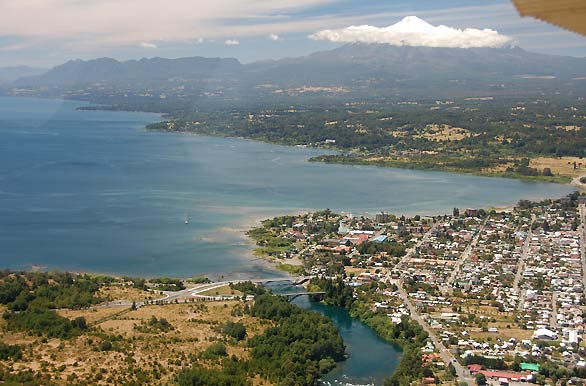 Vista area de la ciudad  - Villarrica