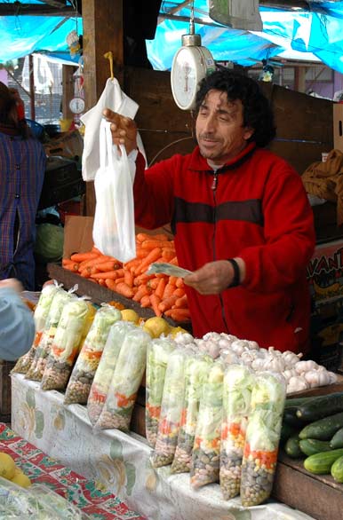 Vendedor del mercado en Lota - Concepción
