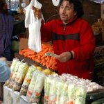 Vendedor del mercado en Lota