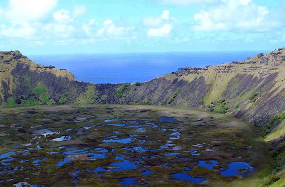 Cráter volcán Rano Kau - Isla de Pascua