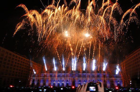 Fuegos artificiales, Festejo del bicentenario - Santiago